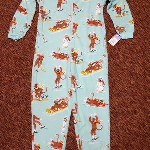 Nick & Nora Downhill Monkey one piece pajama sleepwear union suit onesie XXL